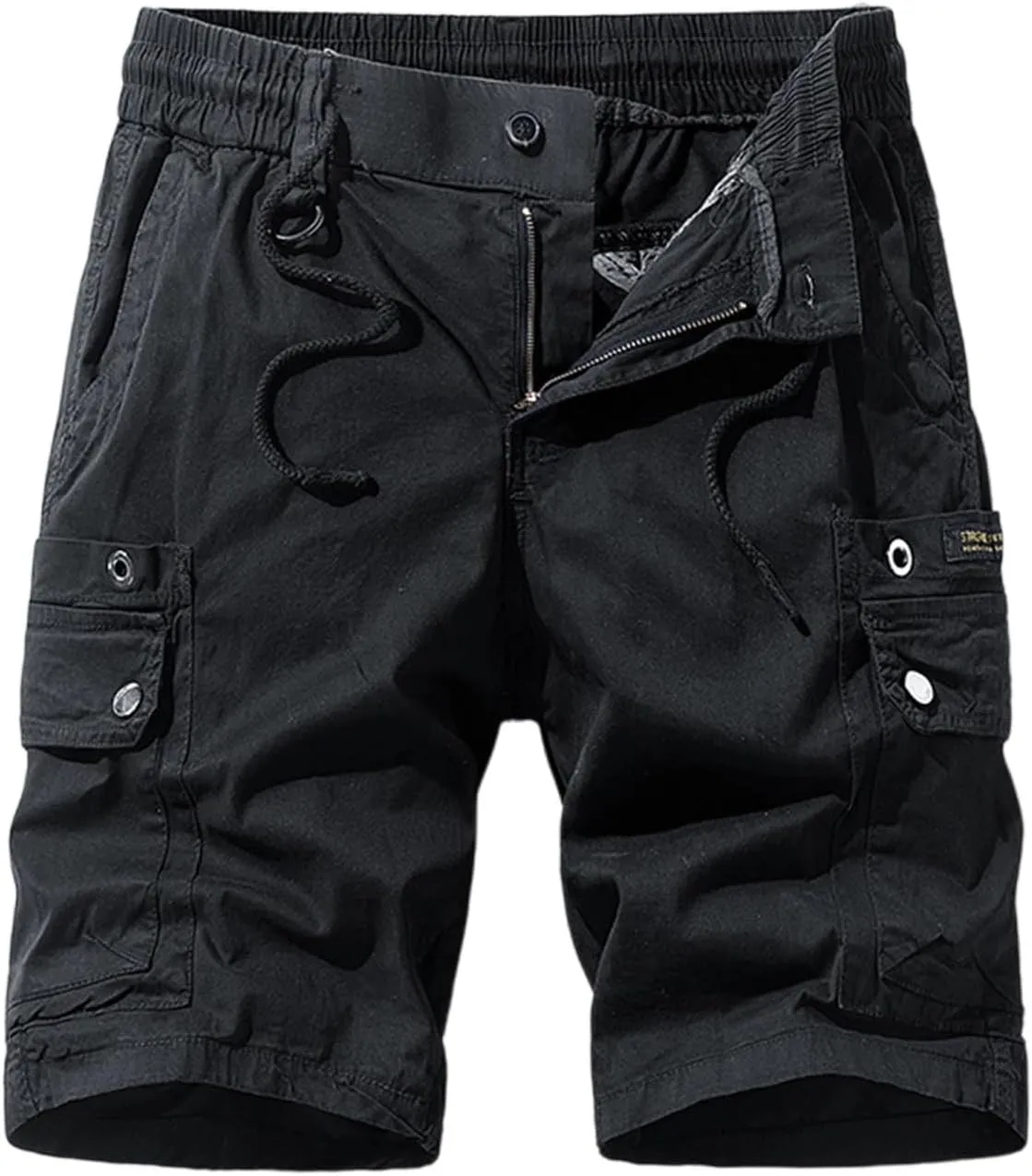 ADHOWBEW Hiking Shorts Men Tactical Summer Below Knee Relaxed Carpenter with Cell Phone Pocket Stretch Trunks