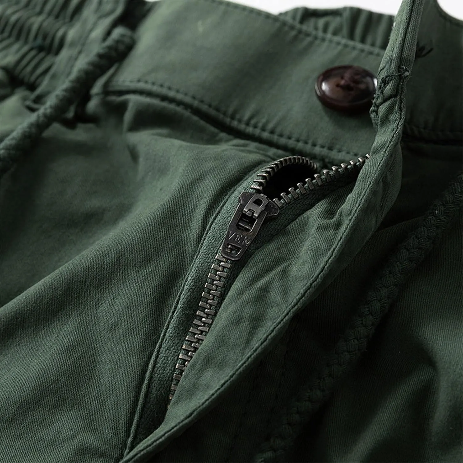 ADHOWBEW Hiking Shorts Men Tactical Summer Below Knee Relaxed Carpenter with Cell Phone Pocket Stretch Trunks