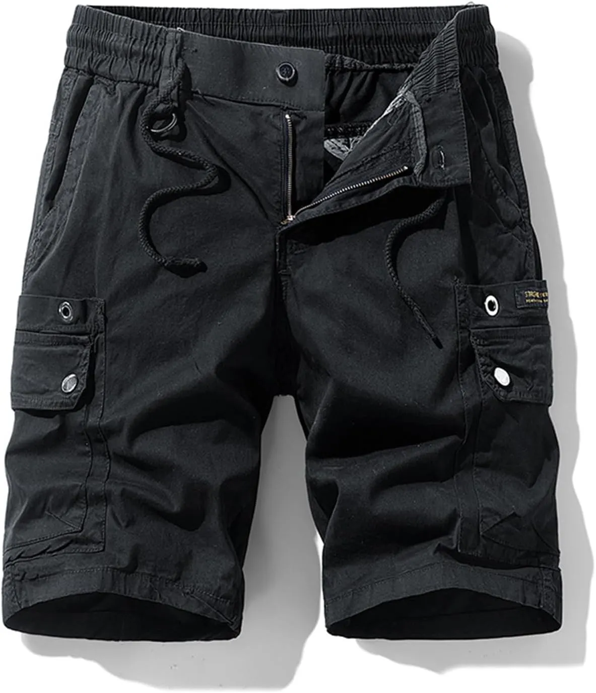 ADHOWBEW Hiking Shorts Men Tactical Summer Below Knee Relaxed Carpenter with Cell Phone Pocket Stretch Trunks