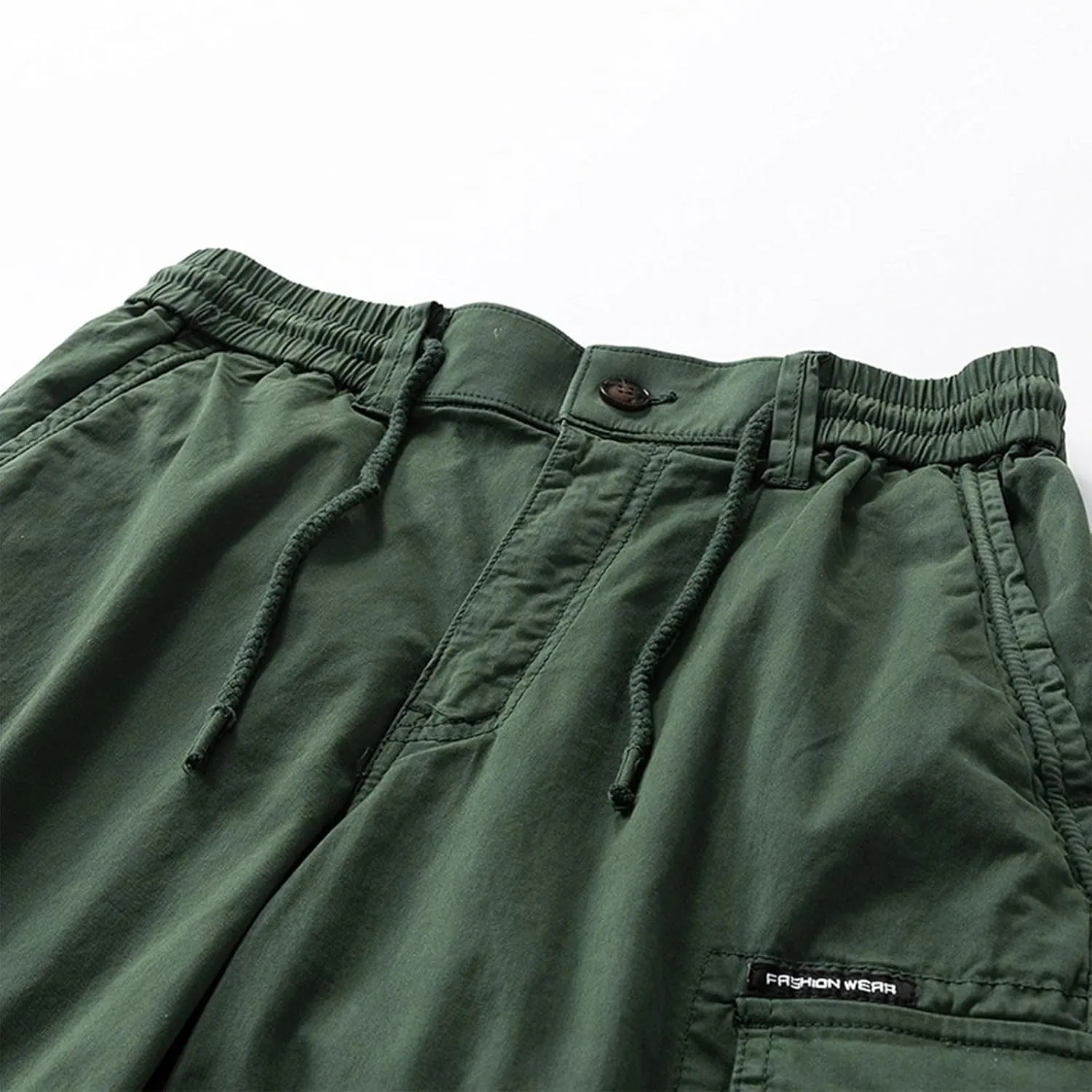 ADHOWBEW Hiking Shorts Men Tactical Summer Below Knee Relaxed Carpenter with Cell Phone Pocket Stretch Trunks