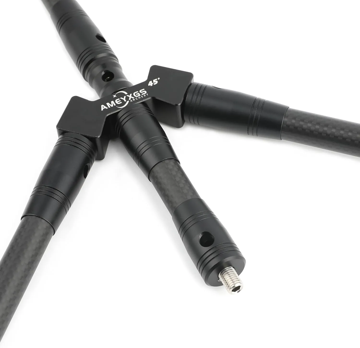 AMEYXGS Archery Bow Stabilizer Set 4/5/10/12/28/30 inch 3k Carbon Bow Balance Bar with Stabilizer Rubber and Weights for Recurve Bow and Compound Bow