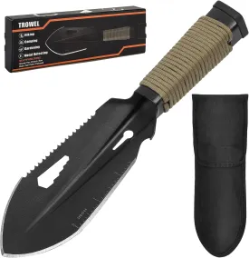 Backpacking Trowel Ultralight, Camping Shovel, Garden Trowel Hand Tool with Carrying Pouch for Hiking, Digging, Metal Detecting, Gardening Multitool Survival