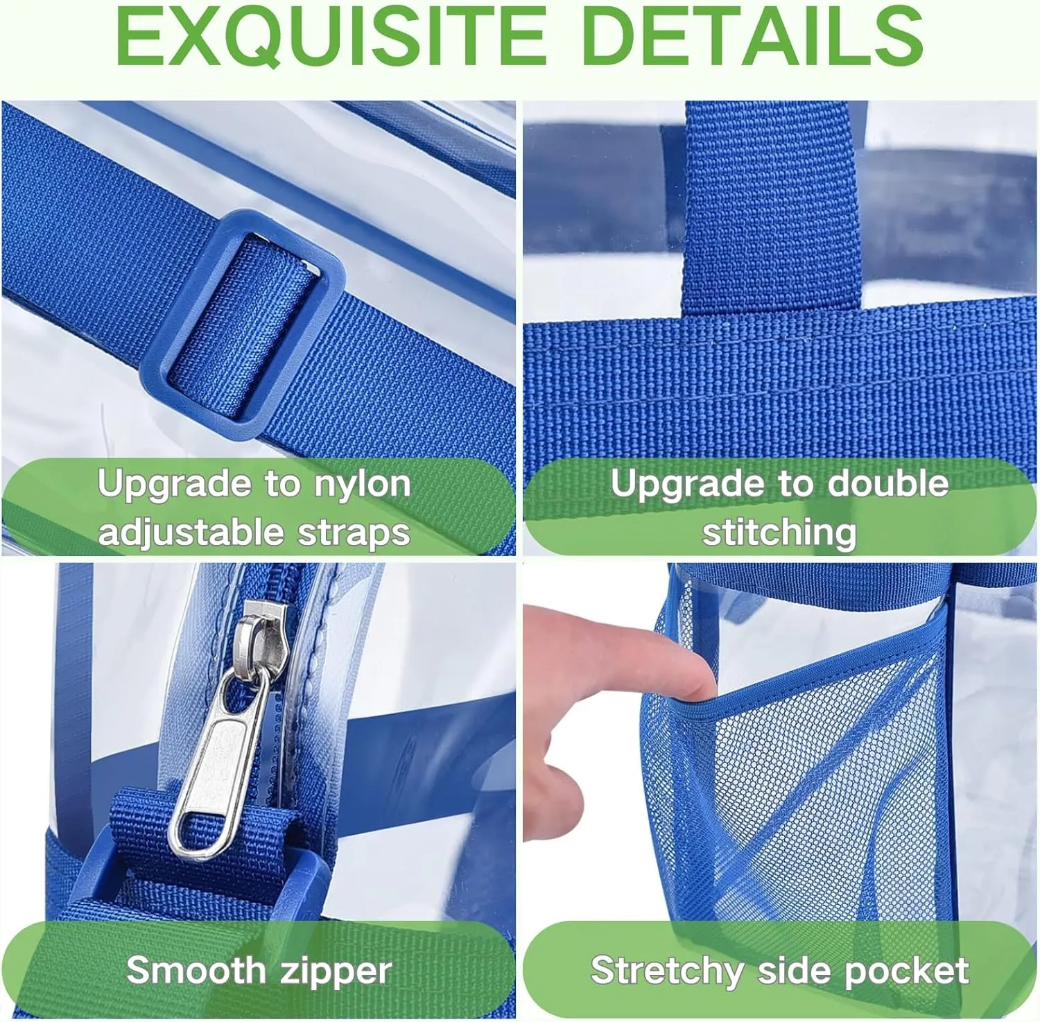 Bagenius Clear Bag Stadium Approved 12612 Clear bag for Stadium Events Sports Concert Festival Work