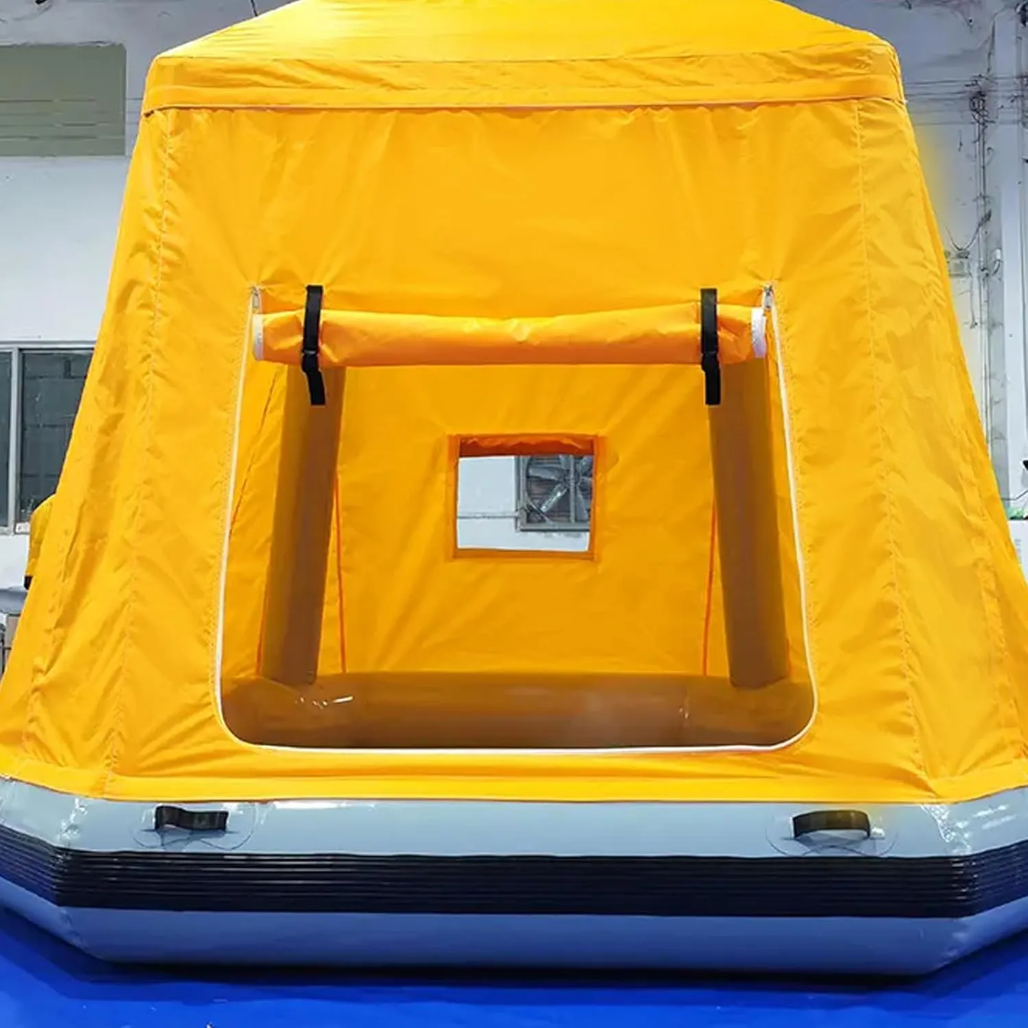 Camping Inflatable Tent Floating Shoal Tent for Lake Pool Outdoor, Fishing Raft Boat Waterproof Windproof Yellow,W/8ftH/7.5ft