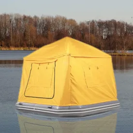 Camping Inflatable Tent Floating Shoal Tent for Lake Pool Outdoor, Fishing Raft Boat Waterproof Windproof Yellow,W/8ftH/7.5ft