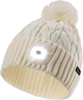Etsfmoa Unisex Winter Beanie with The Light,Gifts for Men and Women,USB Rechargeable Headlamp Hat