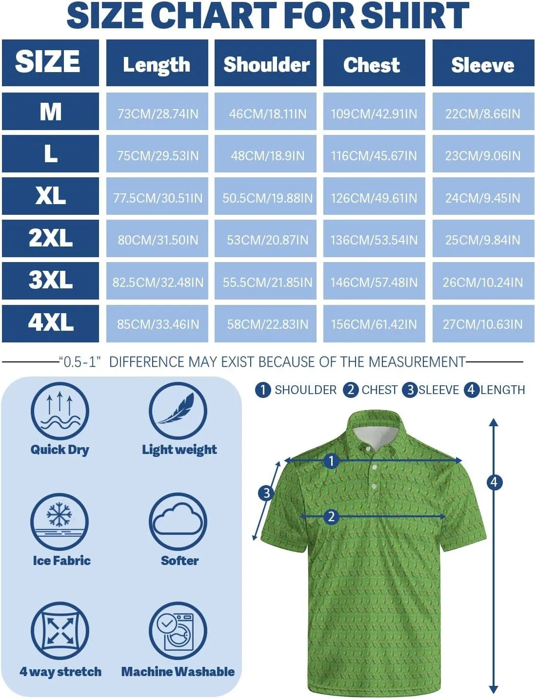 Golf Shirts for Men Funny Golf Polo Shirts Short Sleeve Polo Shirts Moisture Wicking Performance Golf Outfits