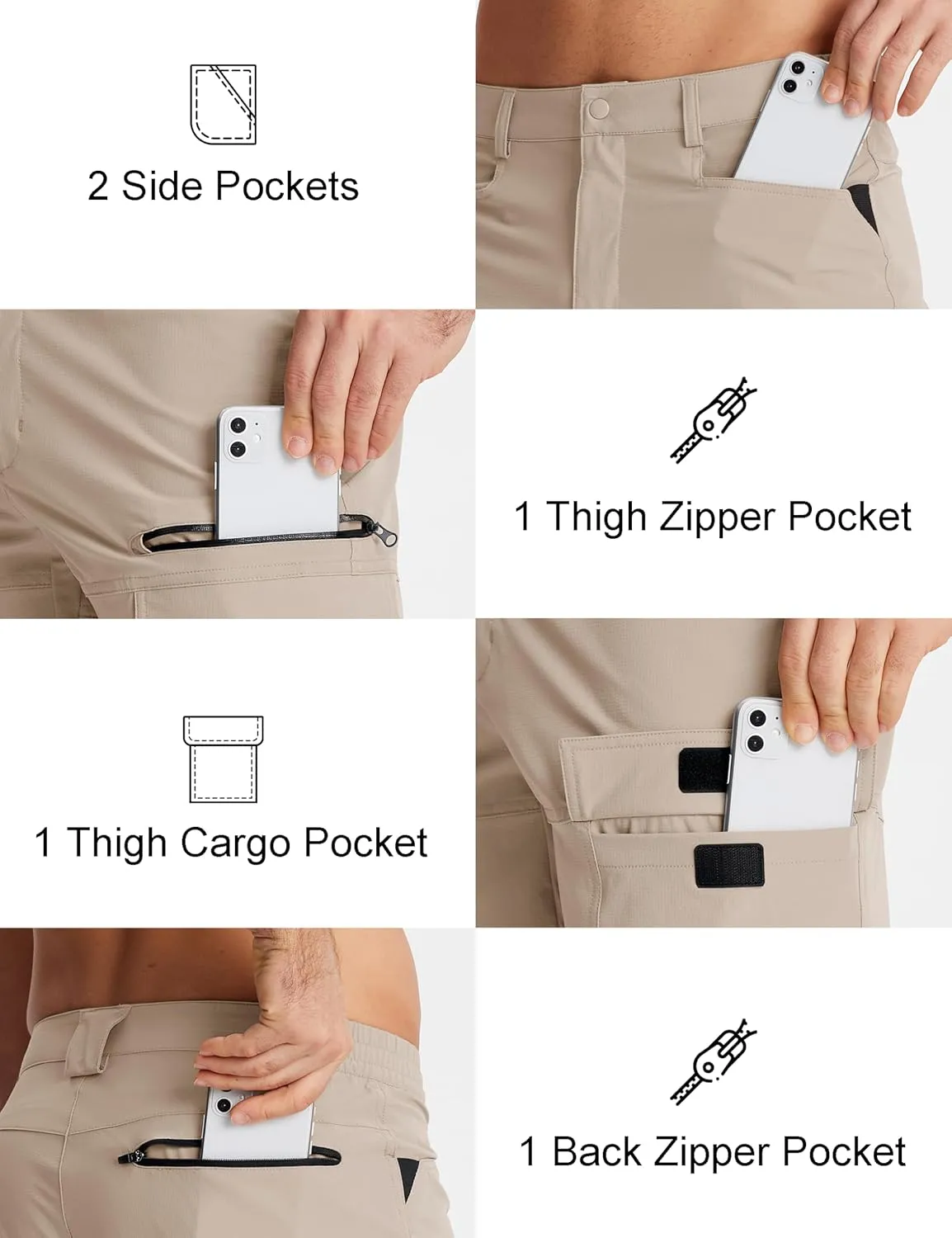 MAGCOMSEN Men's Hiking Cargo Shorts 9" Quick Dry Lightweight Summer Casual Shorts for Men Work Golf Outdoor 5 Pockets