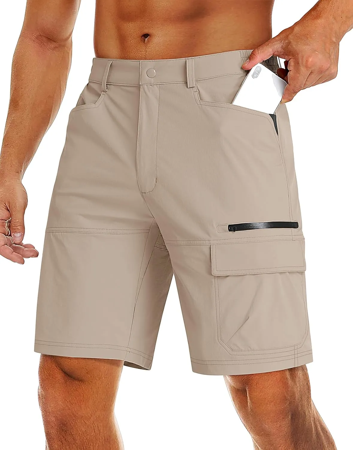 MAGCOMSEN Men's Hiking Cargo Shorts 9" Quick Dry Lightweight Summer Casual Shorts for Men Work Golf Outdoor 5 Pockets