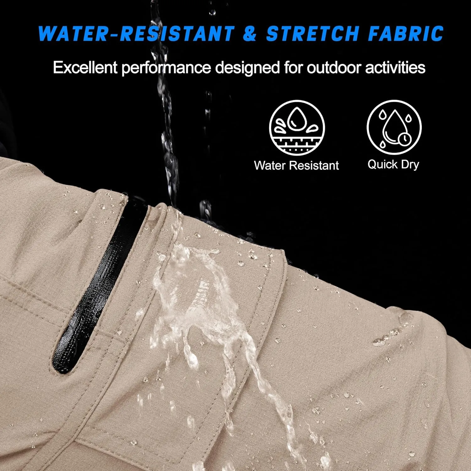 MAGCOMSEN Men's Hiking Cargo Shorts 9" Quick Dry Lightweight Summer Casual Shorts for Men Work Golf Outdoor 5 Pockets