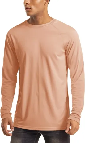 MAGCOMSEN Men's Long Sleeve Shirts UPF 50  UV Sun Protection Athletic Shirts for Hiking Running Workout Rash Guard