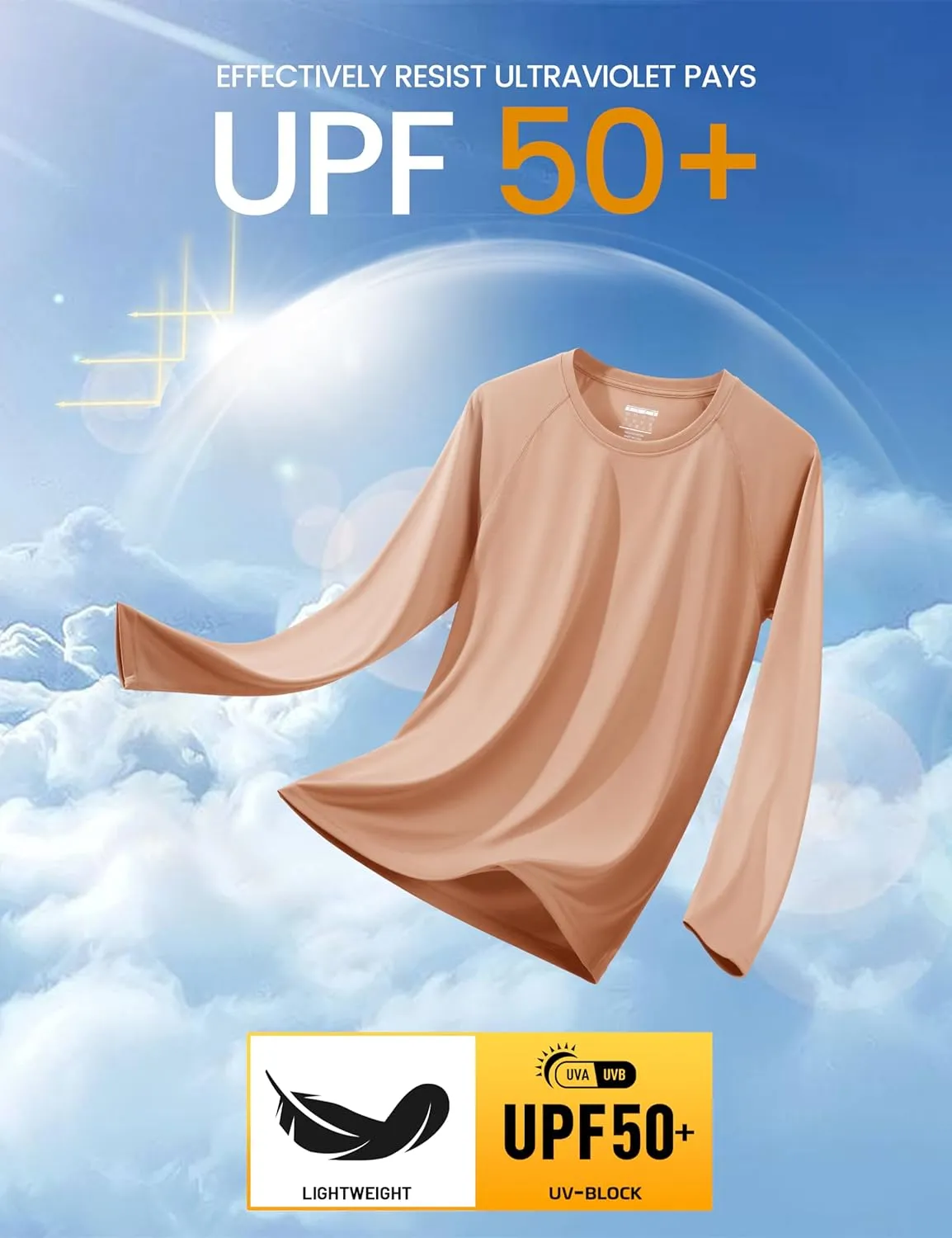 MAGCOMSEN Men's Long Sleeve Shirts UPF 50  UV Sun Protection Athletic Shirts for Hiking Running Workout Rash Guard