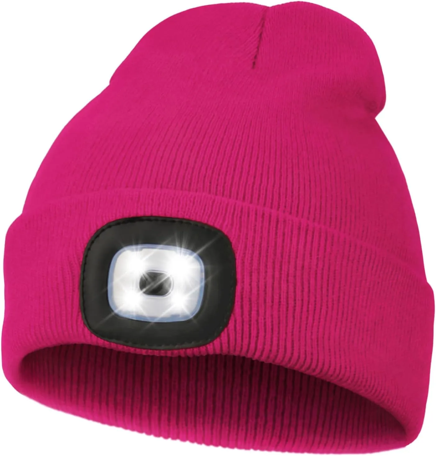 MELASA Unisex Hat with Light, USB Rechargeable Hands Free Headlamp LED Beanie, Winter Gifts for Men Dad Father Husband Him