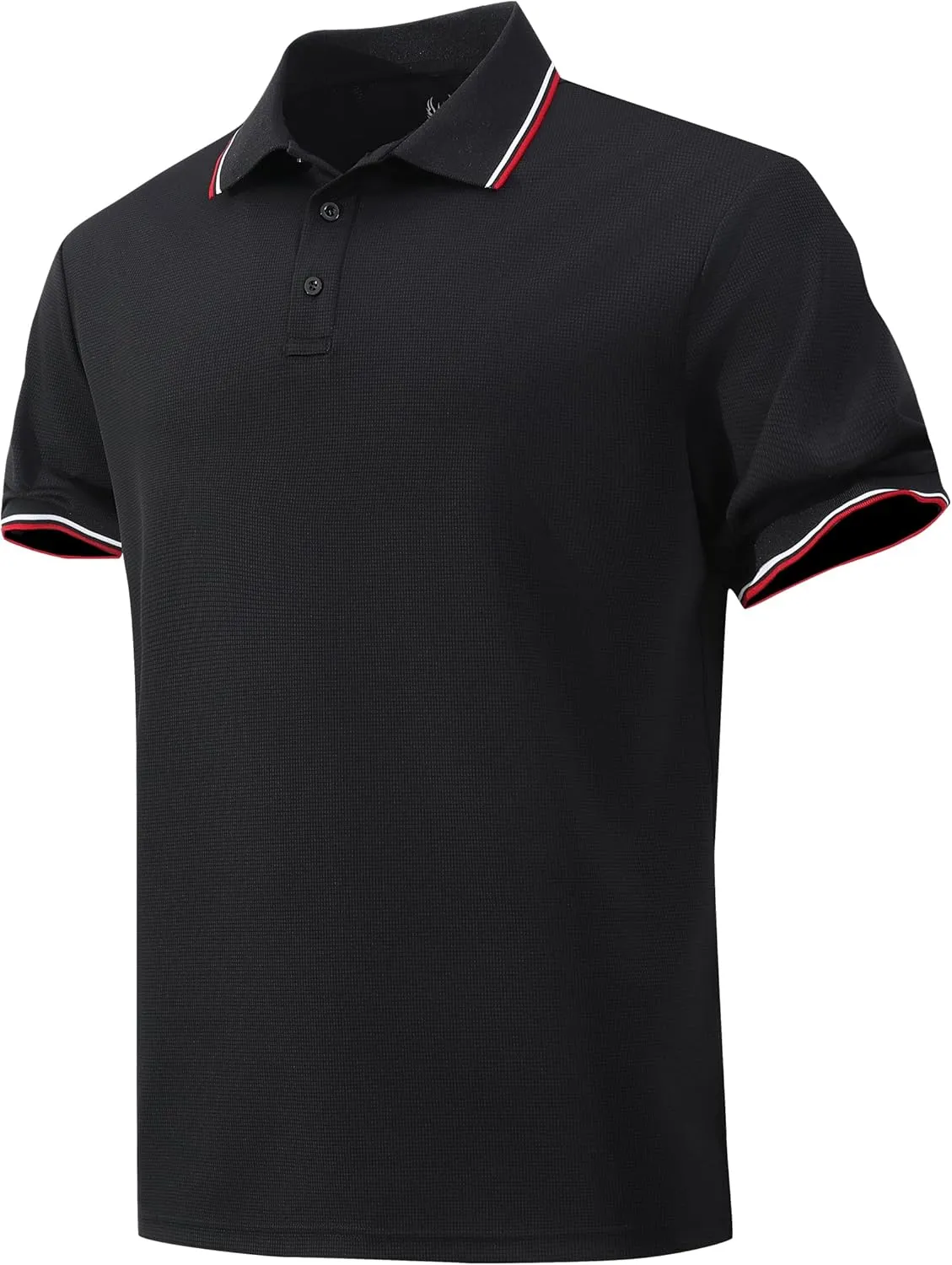 Men's Breathable Active Polo Shirts for Golf Quickly-Dry Performance Casual Wear Short Sleeve Tee