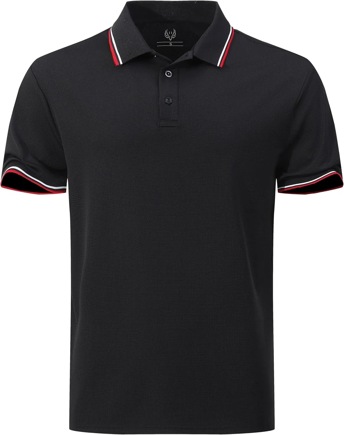 Men's Breathable Active Polo Shirts for Golf Quickly-Dry Performance Casual Wear Short Sleeve Tee