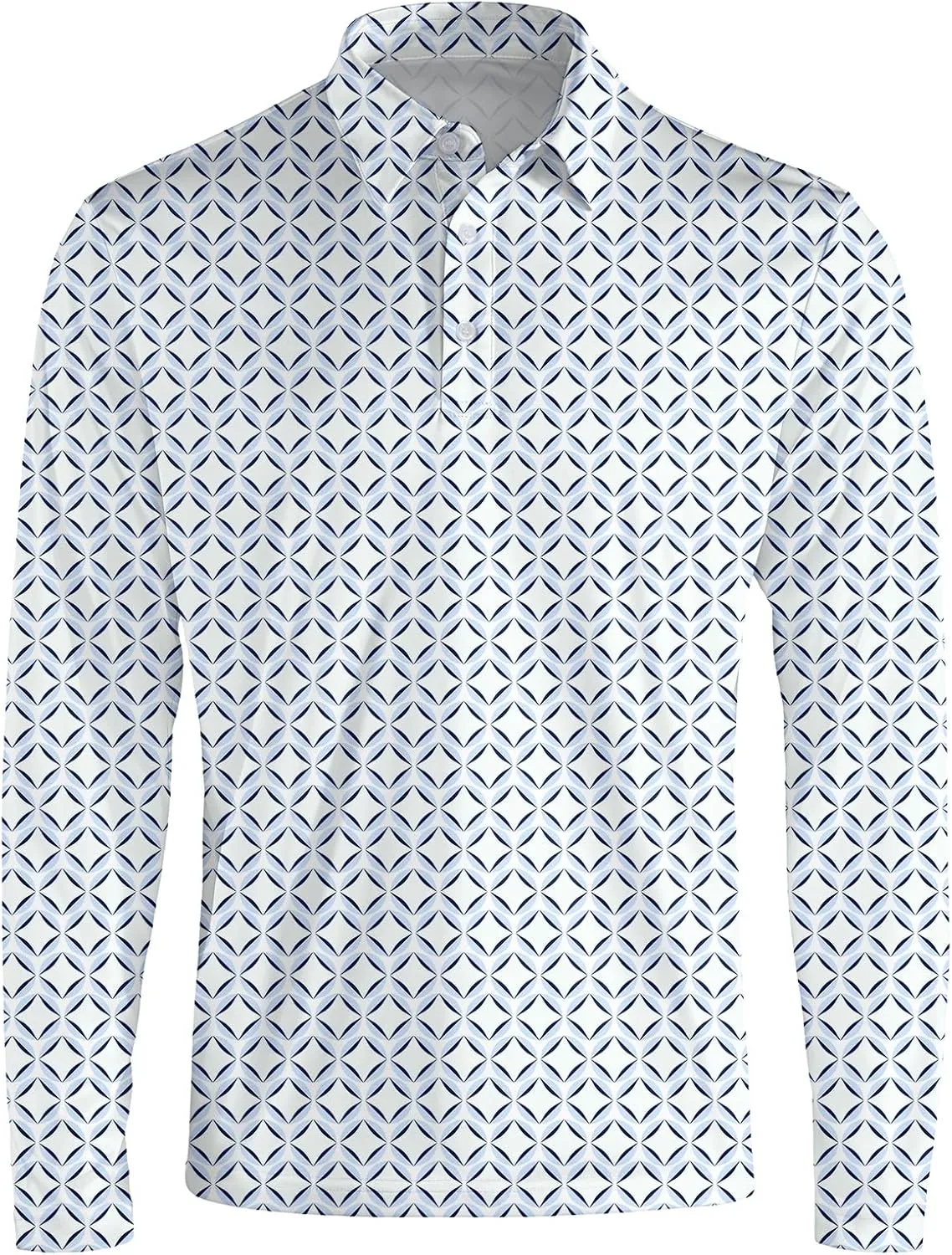 Men's Long Sleeve Golf Shirt Quick Dry 3 Button Work Fishing Outdoor Casual Collar Shirt
