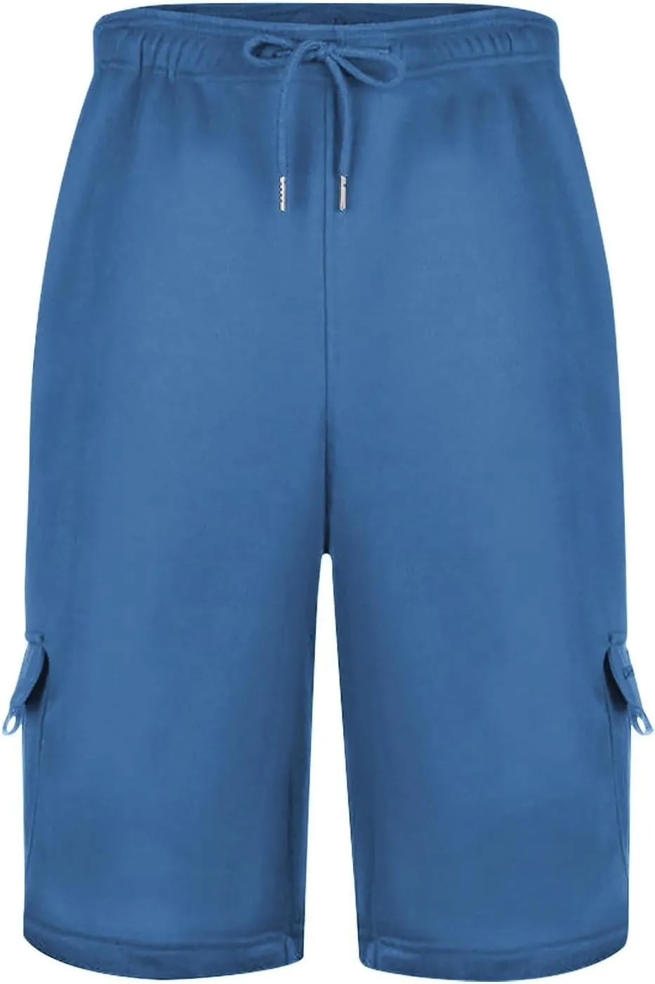 Men's Shorts Cargo Work Outdoors Summer Shorts Elastic Waist Drawstring Classic with Multi Pockets Solid Half Pants