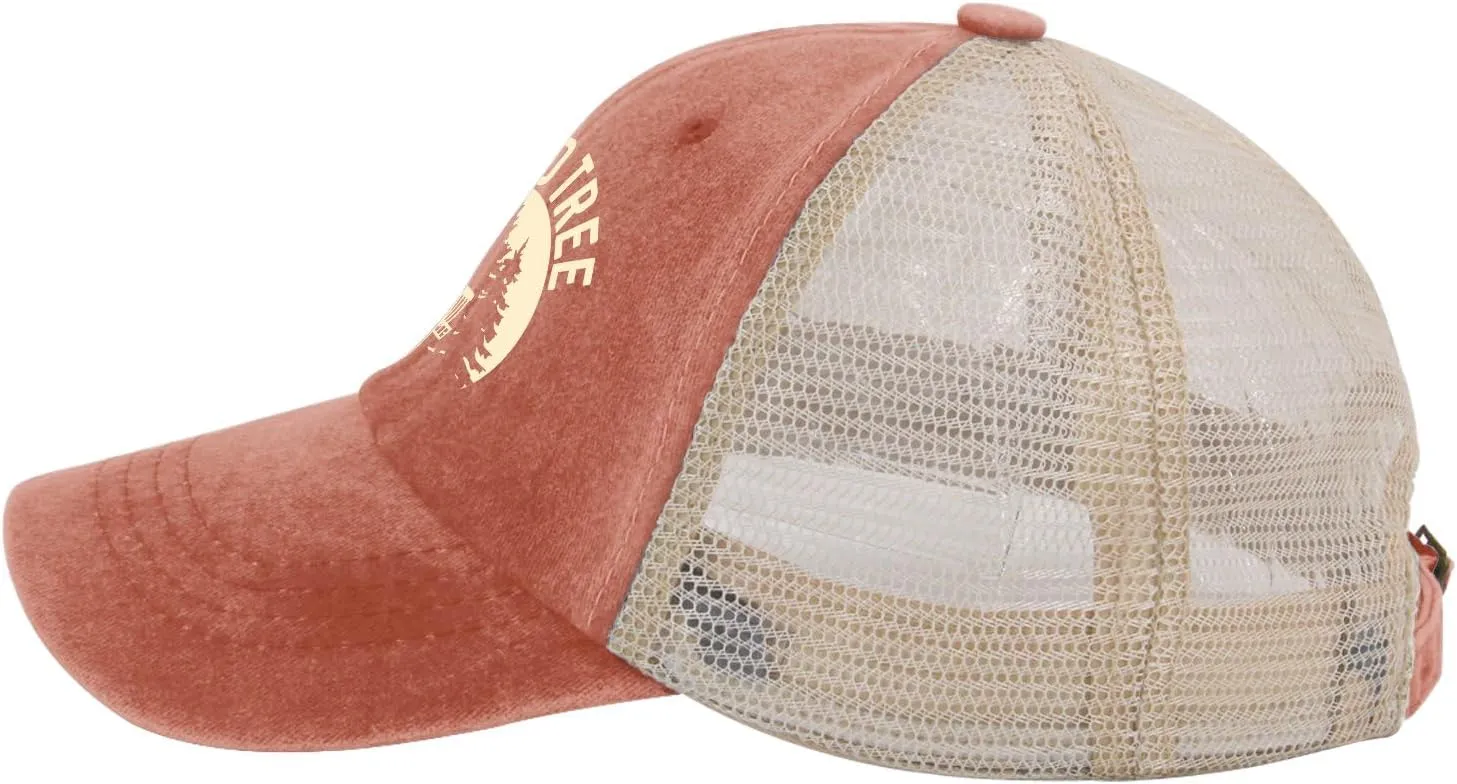 OOMOO Disc Golf Snapback Cap - Distressed Mens & Womens Hat - Stupid Tree Theme
