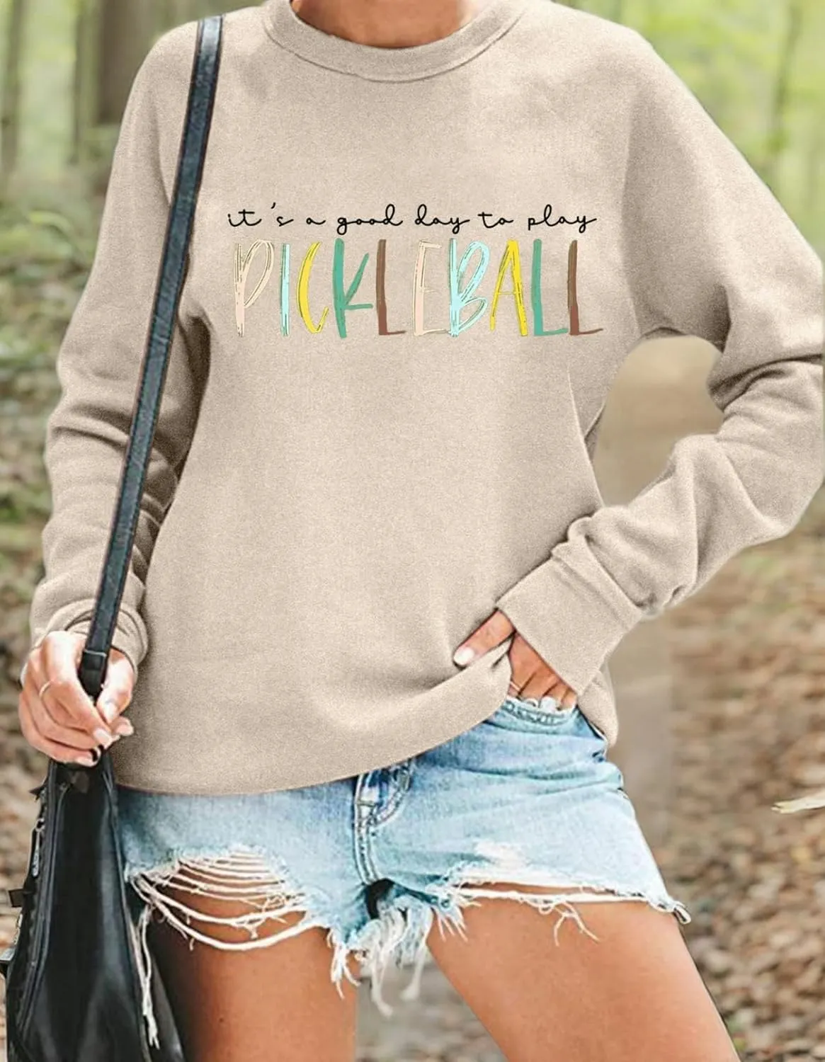Pickleball Sweatshirt for Women It's A Good Day to Play Pickleball Long Sleeve Tops Pickleball Player Lover Pullover