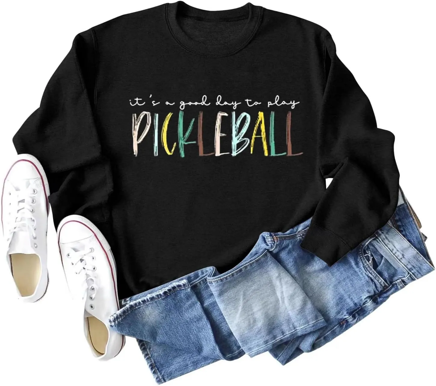 Pickleball Sweatshirt for Women It's A Good Day to Play Pickleball Long Sleeve Tops Pickleball Player Lover Pullover