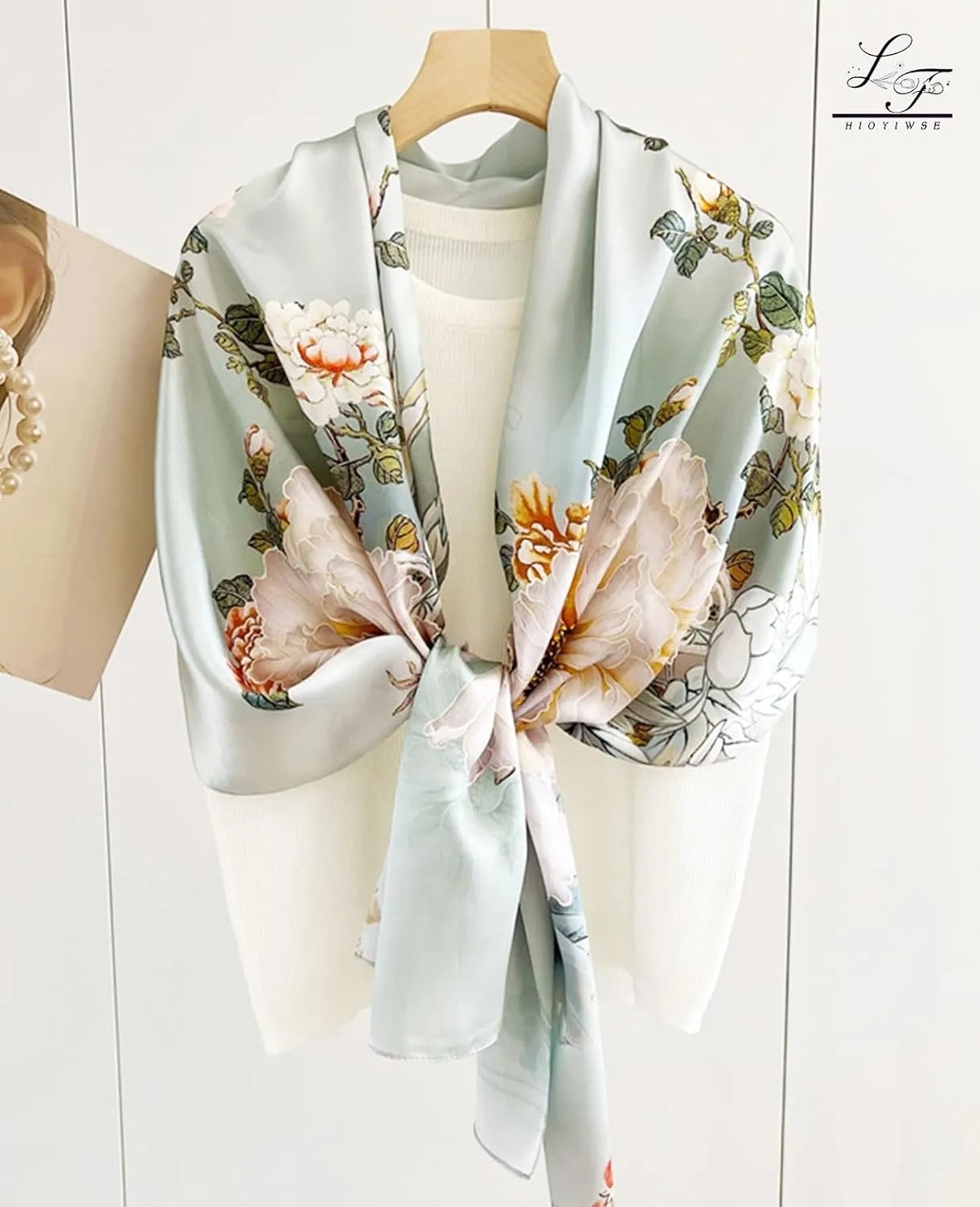 Shawl Scarf For Women Lightweight Scarves Floral Pattern Formal Evening Dressesformal Shawl Summer Wraps