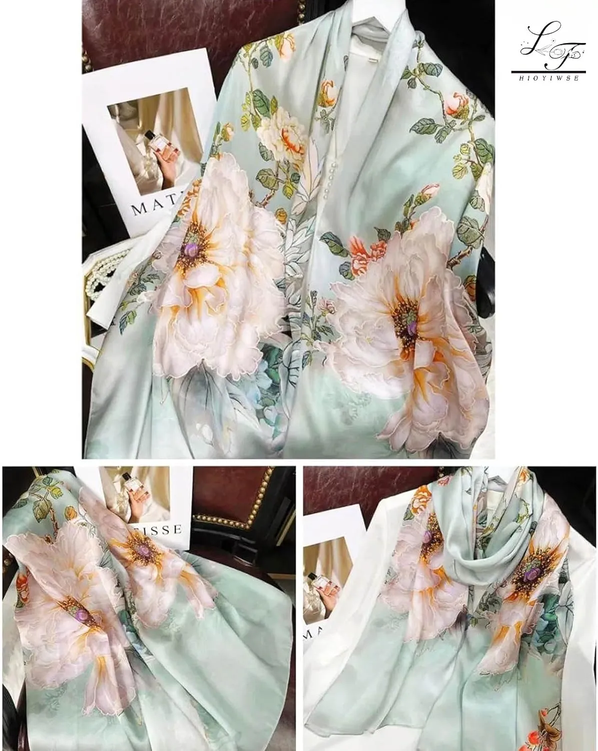 Shawl Scarf For Women Lightweight Scarves Floral Pattern Formal Evening Dressesformal Shawl Summer Wraps