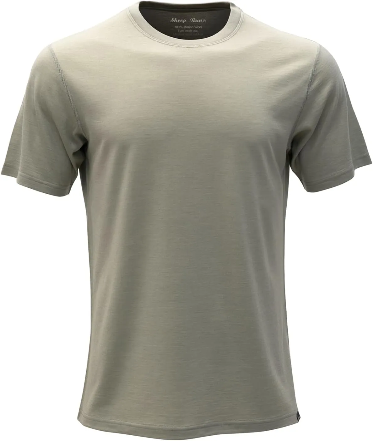 SHEEP RUN Men's Merino Wool Lightweight Hiking Running Workout Breathable Base Layer T Shirt