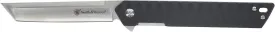 Smith & Wesson 24/7 8.25in Stainless Steel Ultra-Glide Folding Knife with 3.5in Tanto Blade and G10 Handle for Outdoor, Tactical, Survival and EDC, Black