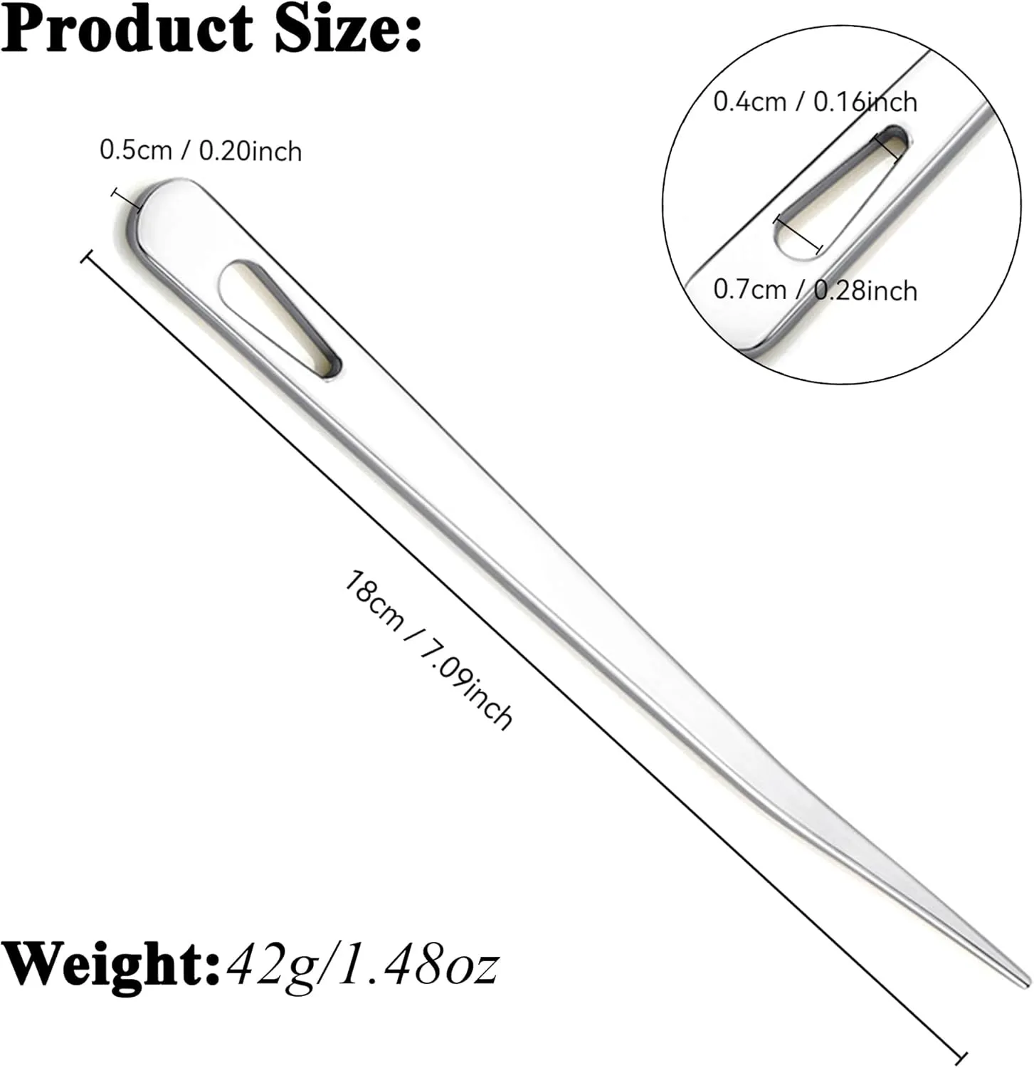 Stainless Steel Marlin&Spike&Paracord Needle Knitting Sailing Rigging Tools, Paracord Rope Pusher and Splicing Needle Tool for Boat Sailing Rigging Bushcrafting Camping Knot Tying Crafting
