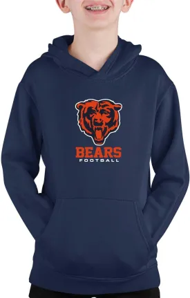 Team Fan Apparel Youth NFL Ultimate Fan Logo Fleece Hooded Sweatshirt -Tagless Football Pullover for Kids - Officially