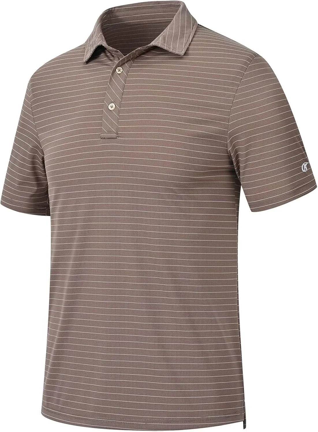 Tyhengta Men's Striped Shirt Short Sleeve Golf Polo Shirts
