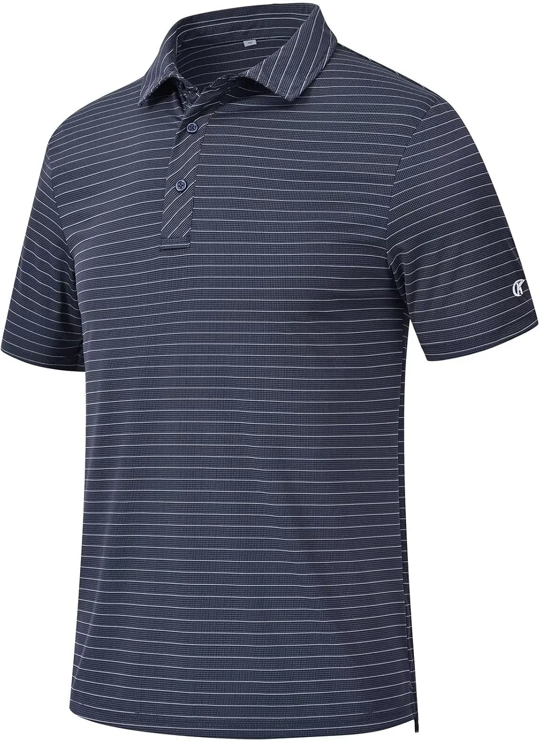 Tyhengta Men's Striped Shirt Short Sleeve Golf Polo Shirts