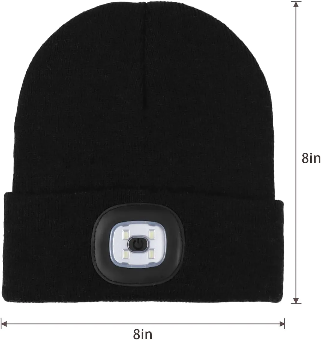 Unisex Beanie with The LED Light, for Men Women Dad Father USB Rechargeable Headlamp Caps
