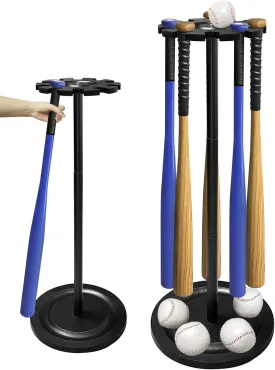 Wooden Baseball Bat Holder Storage Rack,Baseball Bat Organizer, Sturdy Baseball/Softball Bat Display Rack, Baseball Bat Stand Holds 10 Bats